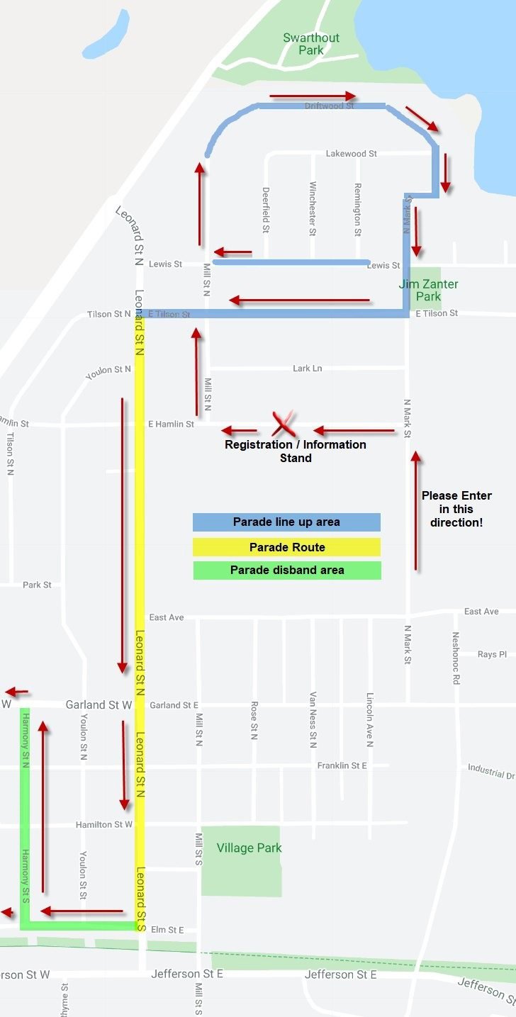 June Dairy Days Parade Route